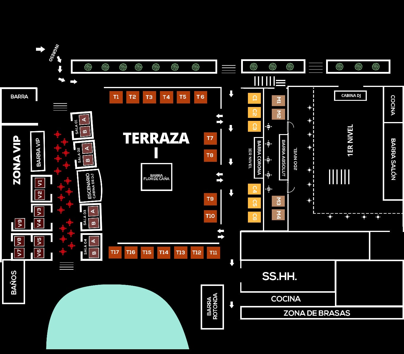 Mapa del evento